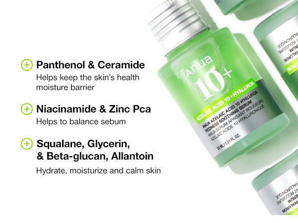 Anua - Sérum Calmante Azelaic Acid 10 Hyaluron Redness - Ácido Azelaico y Ácido Hialurónico - 30ml