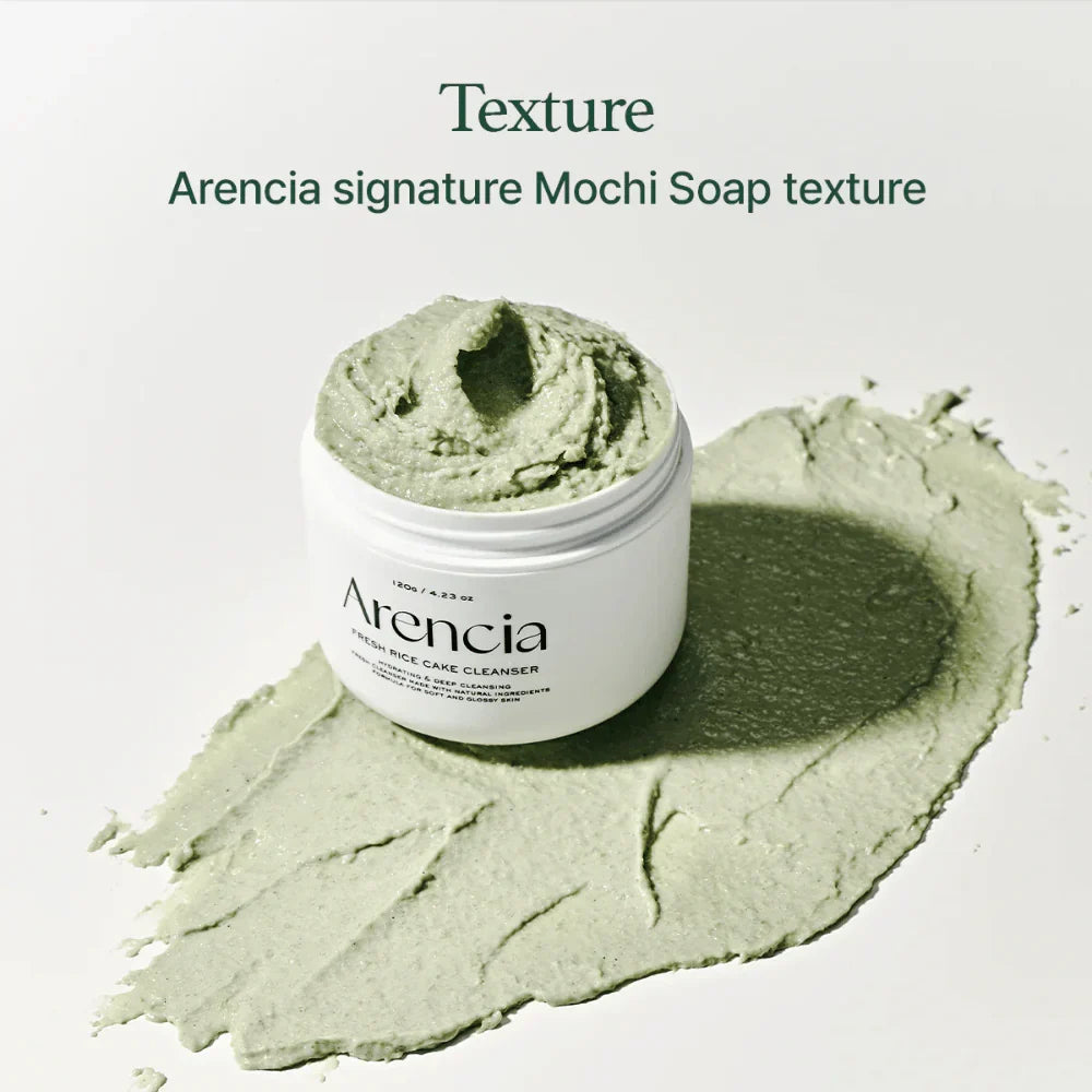 Arencia - Limpiador Fresh Green Rice Mochi - Jabón Facial Hidratante y Limpiador - 120g